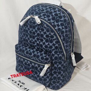 Charter Backpack In Signature Denim